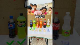 🤪Clean Swipe करोगी क्या  challenge foodie colddrinkchallenge softdrinks drinks guess funny [upl. by Yrelbmik]