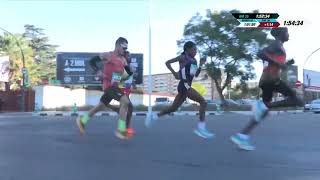 Sisay Lemma Wins The 2023 Valencia Marathon In New Course Record 20153 [upl. by Hayott388]