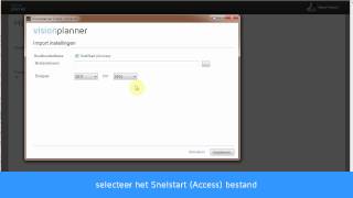 Snelstart Access en Visionplanner [upl. by Artinek22]