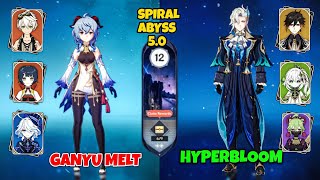 F2P Ganyu Melt CO amp Neuvillette Hyperbloom Spiral Abyss 50 Genshin Impact Mobile [upl. by Adnwahs]