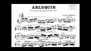 Arlequin for B flat Clarinet  L Cahuzac [upl. by Crescentia]