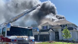 Extra crews respond to put out house fire Friday morning in Olathe [upl. by Yhtamit]