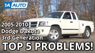 Top 5 Problems Dodge Dakota Pickup 20052010 3rd Generation [upl. by Simah]