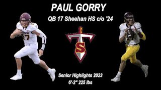 Paul Gorry QB 17 Senior Season Highlights Sheehan Titans [upl. by Janenna]