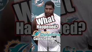 Calais Campbell What Happened Checking on Tyreek Hill Miami Dolphins Football Interview shorts [upl. by Ehcropal]