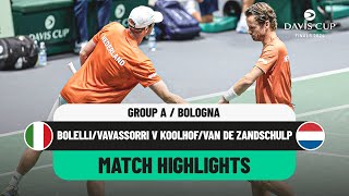 BolelliVavassori v KoolhofVan De Zandschulp Italy v Netherlands Davis Cup 2024 Finals Group Stage [upl. by Annoya]