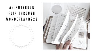 WONDERLAND222 A6 NOTEBOOK FLIP THROUGH [upl. by Norel]