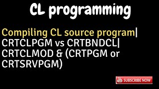 IBM i AS400 Tutorial iSeries System i Compile CL sourceCRTCLPGM vs CRTBNDCLCRTCLMOD amp CRTPGM [upl. by Leviralc664]