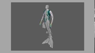 Merman tail rig test in Maya [upl. by Winwaloe653]