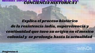 Progresion 6Conciencia Histórica 1Resistencia y continuidad de los indígenas en el México colonial [upl. by Hbaruas]