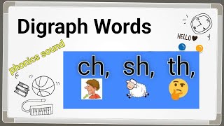 Digraphs Words chshth  Phonics  Practice Words  English [upl. by Ylrebme82]