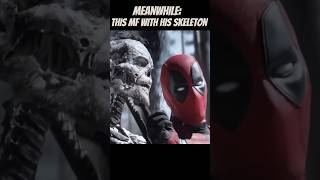 WOLVERINE DEATH IN 2017 MEANWHILE DEADPOOL TALKING TO WOLVERINE SKELETONmarvelshortstrending [upl. by Cherye]