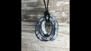 Faux Hammered Metal Pendant [upl. by Hinman]