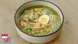 Resep SOTO AYAM KHAS LAMONGAN Koyanya Gurih Spesial [upl. by Karlotta]