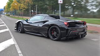 Full Carbon Black Ferrari 488 Pista Spider 720HP  Lovely Sounds [upl. by Shaddock]