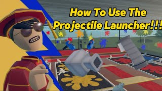 How To Use The Projectile Launcher  INK Splash Studios Tutorial  Rec Room [upl. by Menzies]