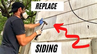 HOW TO Repair Asbestos Siding how to repair and replace broken asbestos  fiber cement siding [upl. by Jud]