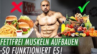 Fettfreier Muskelaufbau  Ernährung Training amp Supplements  DER ULTIMATIVE LEITFADEN [upl. by Onifled]