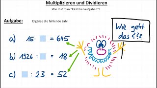 Kästchenaufgabe lösen  So geht das 👍🙂 Klecksaufgabe Umkehraufgabe Multiplikation amp Division [upl. by Ahseikal]