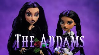 Wednesday and Morticia Addams Custom Monster High Doll Repaints  DIY OOAK Tutorial [upl. by Mcgill758]