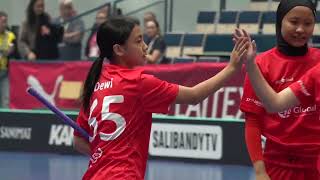 Singapore v New Zealand  U19 Womens World Floorball Championships Highlights [upl. by Ellehciram]