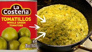 Green Salsa With Canned Tomatillos [upl. by Notslah]