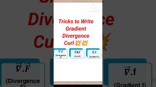Tricks for Gradient Divergence and Curl in Different System 💥💥 trending shorts physics science [upl. by Mortensen]