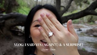 VLOG the ring surprise announcement elopement shoot plans [upl. by Emeline]