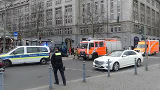 Berlin Unfall UBahn Wittenbergplatz viel Feuerwehr und Polizei 9 März 2024 [upl. by Hareema]