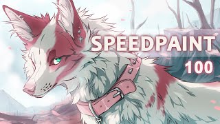 Timelapse 100  – wolffox speedpaint [upl. by Eiramyllek135]