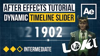 After Effects Tutorial  Dynamic Timeline Slider Loki Disney [upl. by Miharbi]