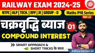 🔴COMPOUND INTEREST01चक्रवृद्धि ब्याज RAILWAY MATHS PYQ SERIES  NTPC RPFGROUPD ADITYA SIR [upl. by Ais]