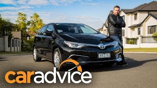 2016 Toyota Corolla Hybrid review  CarAdvice [upl. by Rehsa]