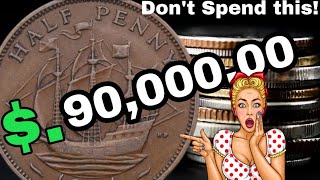 Uk half penny most Valuable ½ Penny George VI coins worth up to 90000 Coins Worth Money [upl. by Braynard544]