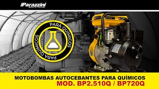 MOTOBOMBAS PARA QUÍMICOS PARAZZINI  MODELOS BP2510Q  BP720Q [upl. by Terri828]