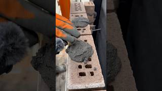 Filling bricks 🧱 satisfying bricks bricklayer [upl. by Drews]