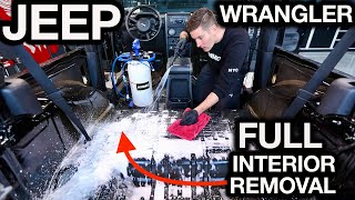 Jeep Wrangler Disaster Detail Mold Mildew and Algae Full Interior Removal [upl. by Gredel767]