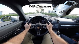 Porsche 718 Cayman POV Drive 4K  718 Cayman LAUNCH CONTROL Accelerations amp Downshifts [upl. by Pinter745]