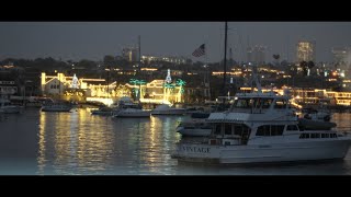 Boat Parade and Cruise Newport Beach CA  Handheld Fuji XT3 No IBIS  Canon 50mm 12 DJI Pocket 2 [upl. by Ahsoek]