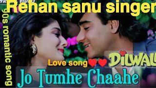 Jo Tumhe Chahe Usko Full Lyrical Video Song  Dilwale  Ajay Devgan Raveena Tandon  Kumar Sanu sm [upl. by Anilocin156]