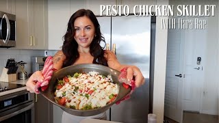 Easy Creamy Pesto Chicken Skillet Recipe for Any Occasion🍴🐓 [upl. by Norvol]