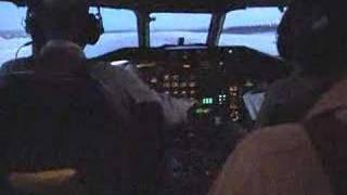 DC8 cockpit view of takeoff in Kiruna Sweden [upl. by Yerga]