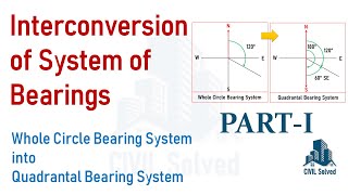 Bearing Problems in Surveying Convert Whole Circle Bearing of line into QuadrantalReduced Bearing [upl. by Yvaht]