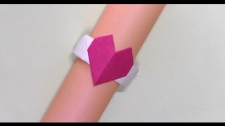 折り紙ランド Vol66 ブレスレットの折り方 Ver1 Origami How to fold a bracelet Ver1 [upl. by Eirac]