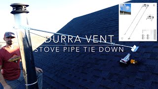 DurraVent  Stove Pipe Tie Down  Installation [upl. by Airotel]