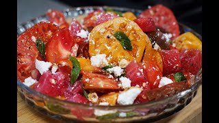 Heirloom Tomato amp Watermelon Salad MeatFreeMonday  CaribbeanPotcom [upl. by Llennahs775]