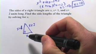 Word Problems with Quadratics and the Pythagorean Theorem [upl. by Uzzi]