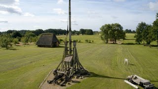 Unleashing a Medieval Trebuchet on a Wooden Palisade [upl. by Darwen451]