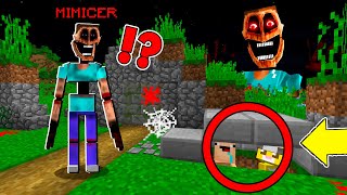 ¡MIMICER NUNCA NOS ENCONTRARA EN ESTE ESCONDITE 😨  2 Noobs vs MIMICER ATERRADOR Minecraft [upl. by Oiliduab543]