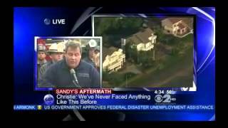 Governor Christie Thursday Afternoon Briefing On Hurricane Sandy [upl. by Eenaj]